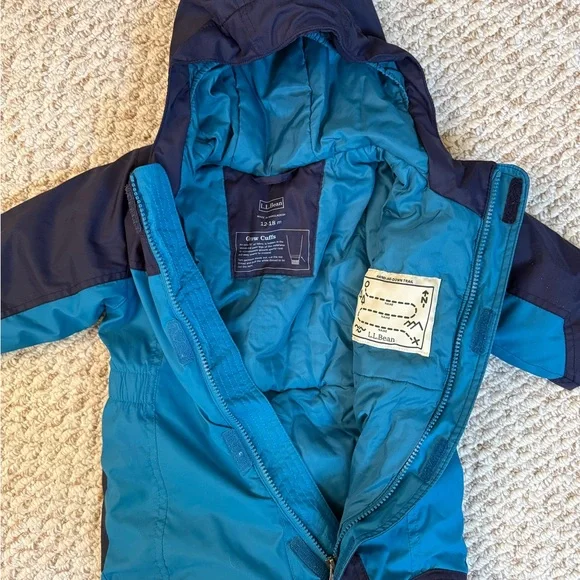 L.L. Bean Cold Buster Snowsuit, 12-18mo in Blue - Picture 2 of 3